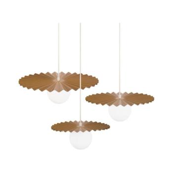 SZETT 3x zsinóros csillár SUNPLISS 1xG9/10W/230V arany/krémszínű W-KM 308080 SET/3 SAND+GO kép