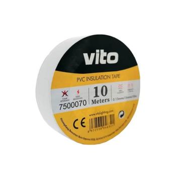 Szigetelőszalag 10m fehér tűzálló 0.13mm x15mm 7500070 VITO kép