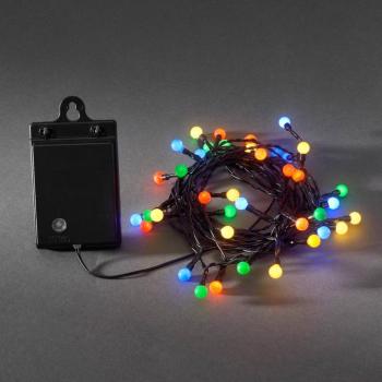 Színes kültéri fényfüzér LED 40 égős RGB, elem kép