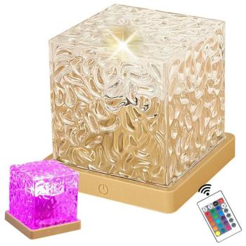 Színes LED-es dekorációs kocka lámpa 16 színnel, távirányítóval