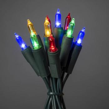 Színes LED fényfüzér, 20 égős 4,35m kép