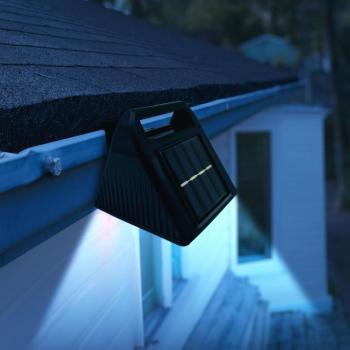 Szolár ereszcsatorna fény – 6 hidegfehér SMD LED – fekete