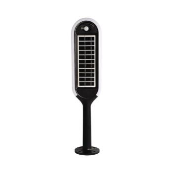 Szolár LED állólámpa mozgásérzékelővel, 5w, 4000K, természetes fehér, 400lm, 120°, fehér, fekete, CRI>80, IP65, V-TAC, 6665 kép