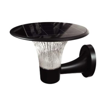 Szolár LED fali lámpa mozgásérzékelővel, 15w, 6000K, hideg fehér, 1900lm, fekete, IP65, V-TAC, 23004