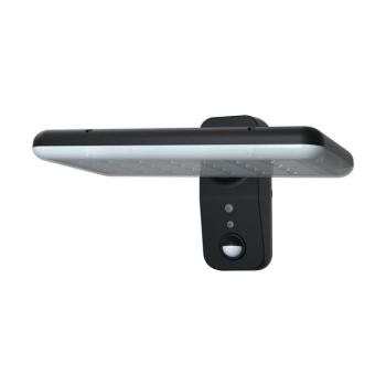 Szolár LED fali lámpa mozgásérzékelővel, 15w, 6000K, hideg fehér, 2000lm, 95°x85°, fekete, IP65, V-TAC, 10315 kép