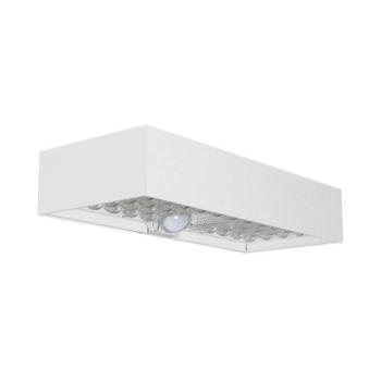Szolár LED fali lámpa mozgásérzékelővel, 6w, 4000K, természetes fehér, 900lm, 140°x70°, fehér, IP65, V-TAC, 10308 kép