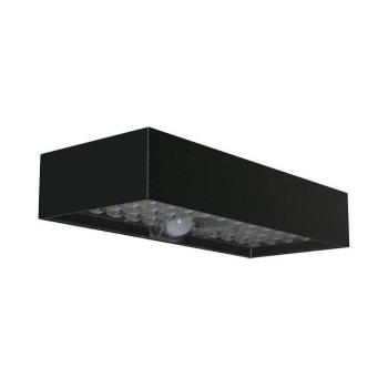 Szolár LED fali lámpa mozgásérzékelővel, 6w, 4000K, természetes fehér, 900lm, 140°x70°, fekete, IP65, V-TAC, 10307 kép