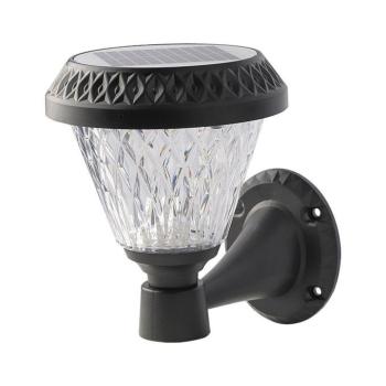 Szolár LED fali lámpa távirányítóval, 0,8w, CCT, 75lm, 90°, fekete, IP44, V-TAC, 93575 kép