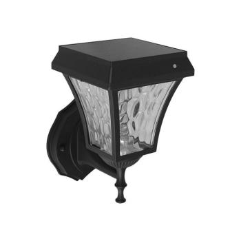 Szolár LED fali lámpatest, 2w, CCT, 110lm, 170°, matt fekete, IP65, V-TAC, 2889