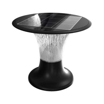Szolár LED kerti állólámpa mozgásérzékelővel, 15w, 6000K, hideg fehér, 2200lm, fekete, IP65, V-TAC, 23005 kép