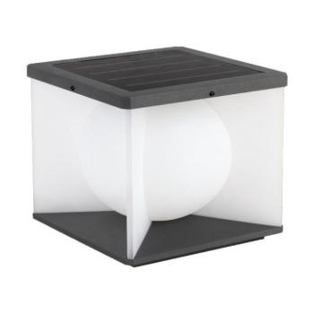 Szolár LED kerti állólámpa távirányítóval, 3000K, meleg fehér, 50lm, fekete, fehér, IP65, V-TAC, 23352 kép
