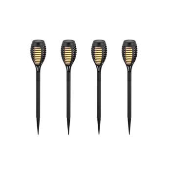 Szolár LED láng imitáló kerti lámpa, 1w, 2200K, meleg fehér, fekete, IP44, V-TAC, 8689 kép