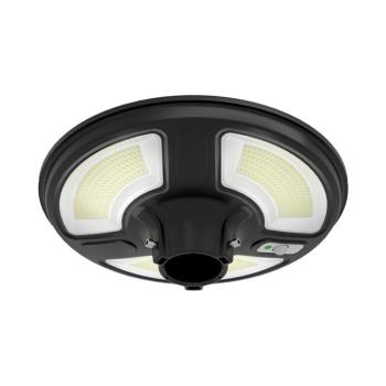 Szolár LED oszlopra szerelhető lámpa mozgásérzékelővel és távirányítóval, 10w, 6500K, hideg fehér, 1500lm, 120°, fekete, IP65, V-TAC, 5153 kép