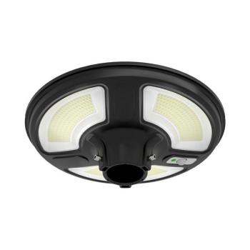 Szolár LED oszlopra szerelhető lámpa mozgásérzékelővel és távirányítóval, 7,5w, 4000K, természetes fehér, 1000lm, 120°, fekete, IP65, V-TAC, 5150 kép