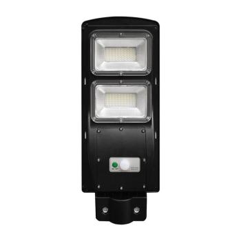 Szolár LED utcai lámpa, 6000K, hideg fehér, 1000lm, 120°, fekete, IP65, V-TAC, 98417 kép