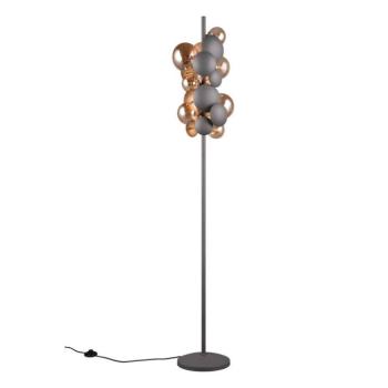 Szürke-aranyszínű állólámpa üveg búrával (magasság 155 cm) Bubble – Trio Select kép