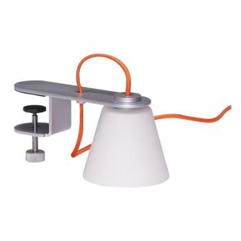 Szürke asztali lámpa üveg búrával (magasság 23 cm) Lure – Hübsch