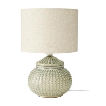 Szürke-bézs len asztali lámpa (magasság 39 cm) Niko – Ellos Home