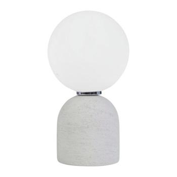 Szürke kerámia asztali lámpa üveg búrával (magasság 22 cm) Jael – Yes Everyday kép