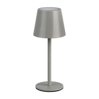 Szürke LED asztali lámpa fém búrával (magasság 21 cm) Diaz – Reality kép