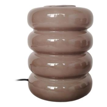 Szürkésbarna üveg LED asztali lámpa (magasság 16,5 cm) Aro – Leitmotiv