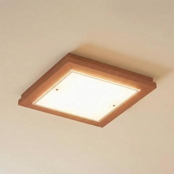 Tally mennyezeti világítás, szélesség 32 cm, terrakotta, fa, E27 kép