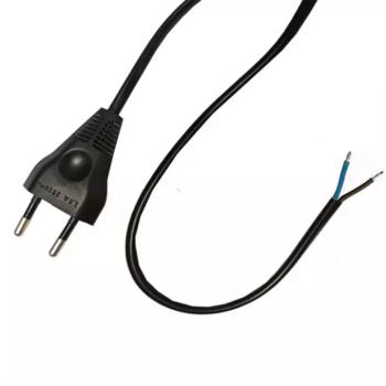 Tápkábel fekete PP205 /1.6 OMYP 2X0,5 1,6M kép