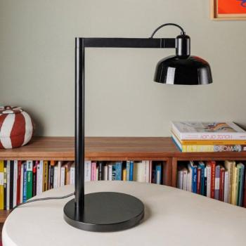 Tatawin asztali lámpa, fekete, acél/üveg, magasság 57.5 cm kép