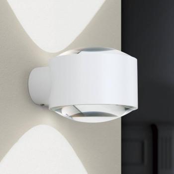 Tatra LED kültéri fali lámpa, fehér, Ø 10,2 cm, alumínium, fel-le kép