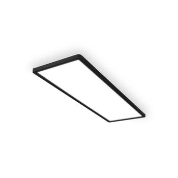 Tava A LED mennyezeti világítás, 58x20 cm, műanyag, fekete kép
