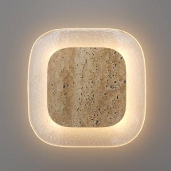 Tavo LED fali világítás, magasság 25 cm, bézs, kő/üveg, 2700K kép