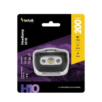 Technik Fejlámpa H10 (3xAAA) LED, piros fény (200 lumen), IP44, MT-H10