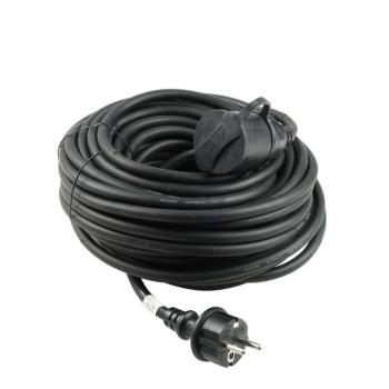 Technik Industrial Hosszabbító 1 utas 20m kábellel 3x2,5mm2 H07RN-F (IP44) 16A, MTI20M2-5M-BK kép