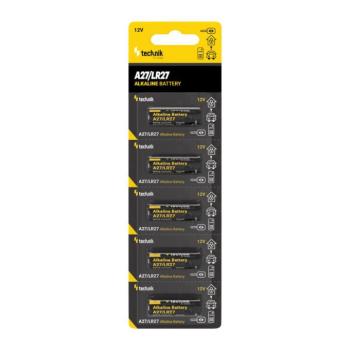 Technik Platinum Alkáli Riasztó Elem LR27, MN27, A27, V27A (12V) B5, TA27-B5 kép