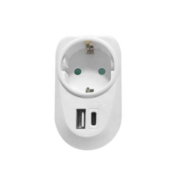 Technik Professional Elosztó Fali 1 utas, USB-A+C 16A, MT-1W-2ST kép