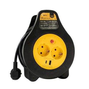Technik Professional Kábeldob 2 utas 10m,1 x USB-A,1 x USB-C 1,5mm2 16A, IP20, MT2K10M1-5-F kép