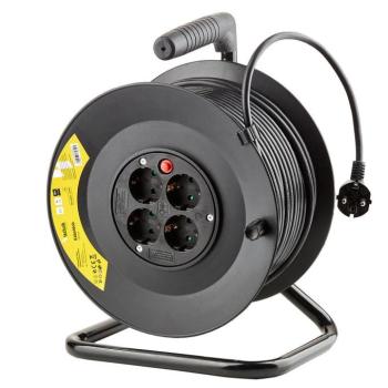 Technik Professional Kábeldob 4-er 50m 1,5mm2 (fekete) 16A, MT4K50M1-5-F kép