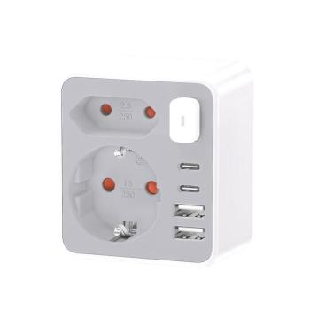 Technik Professional WG Elosztó Fali 2 utas, 2 x USB-C, 2 x USB-A, kapcsoló, TPA35 kép