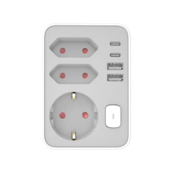 Technik Professional WG Elosztó Fali 3 utas, 2 x USB-C, 2 x USB-A, kapcsoló, TPA33 kép