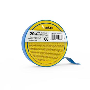 Technik - Szigetelőszalag 0,13mm x 18mm x 20m Kék, TIT18X20BL kép