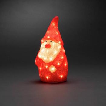 Télapó LED dísz figura, piros IP44 38 cm magas kép