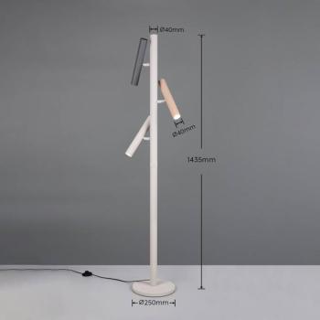 Terloa álló lámpa, színes, magasság 143 cm, fém, 3 izzós kép