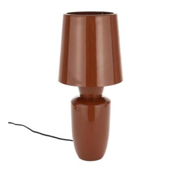 Terrakotta színű fém asztali lámpa fém búrával (magasság 42 cm) Classy – Zuiver kép