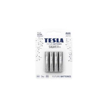 Tesla Batteries - 4 db Alkáli elem AAA SILVER+ 1,5V 1300 mAh 8594183392363 kép