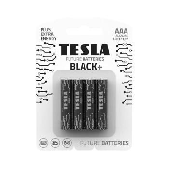 Tesla Batteries Tesla elemek - 4 db AAA alkáli elem BLACK+ 1,5V 1200 mAh 8594183396675 kép