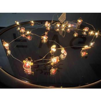 Tesla karácsonyi nano fényfüzér - hóember, 20LED, 3000K, 2m + 30cm kábel, 2x AA elem, időzítő, IP20 kép
