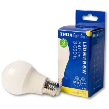 Tesla - LED izzó BULB, E27, 5,4 W, 230 V, 600 lm, 25000 h, 3000K meleg fehér, 220° kép