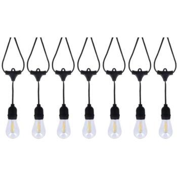 Tesla partilánc, 15 LED, 13,5 m + 2 m, 11 üzemmód, 2700 + 6000 K, távirányító, időzítő