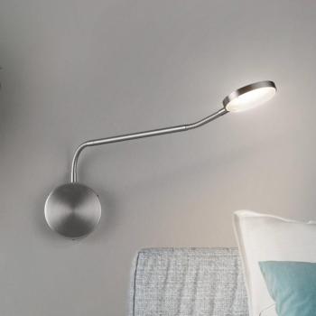Thea-W LED fali lámpa, gesztusvezérlés, nikkel, kinyúlás: 60 cm