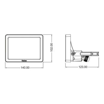 Theben theLeda B10 dual LED kültéri falikar, fekete, IP65 kép